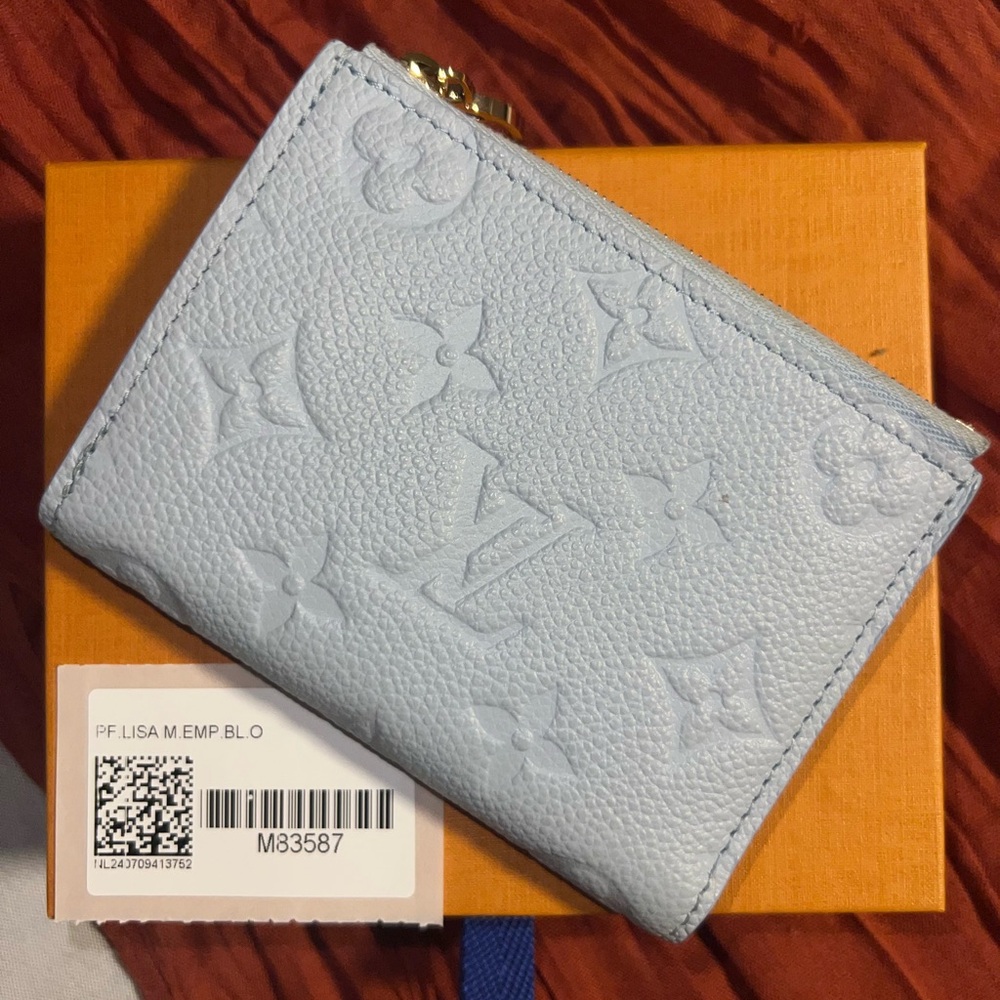 Louis Vuitton Blue Embossed Leather Bag